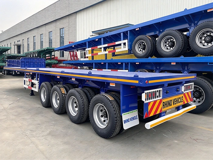 80 Ton 4 Axle Flatbed Trailer - 图片 2